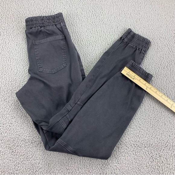 Spanx Stretch Twill Cargo Zipper Ankle Washed Black Pull-On Joggers  |  Size:  S - Picture 12 of 16